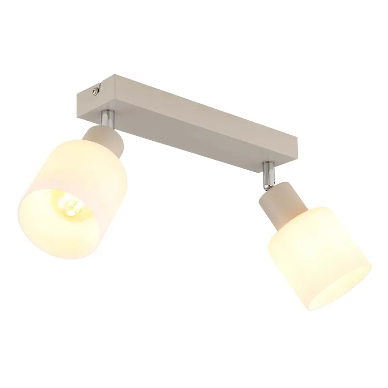 Beperkt Aanbod Faretto 2 luci rettangolare Globo Trent 280x80 mm sabbia satinato