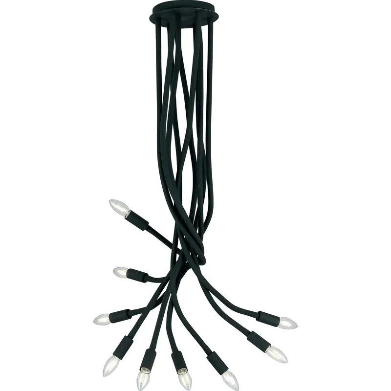 Plafoniera Lover braccia flessibili 9 luci E14 40 W nero Bestseller