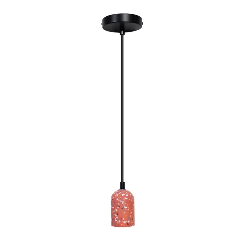 Veilige Betaling Portalampadina E27 sospeso Cemento rossa 1,5 m max.60W