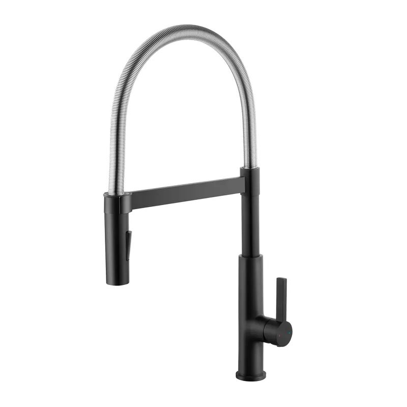 Lage Prijs Rubinetto cucina monocomando canna alta Austin nero opaco