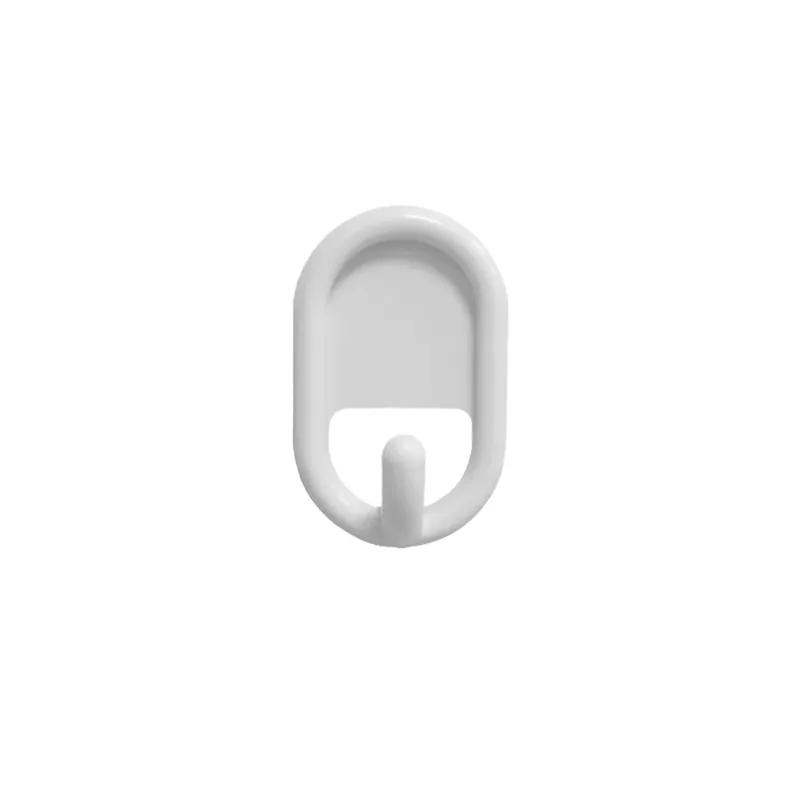 Gancio adesivo in plastica ovale bianco 45 x 30 x 6 mm set da 2 Aanbieding