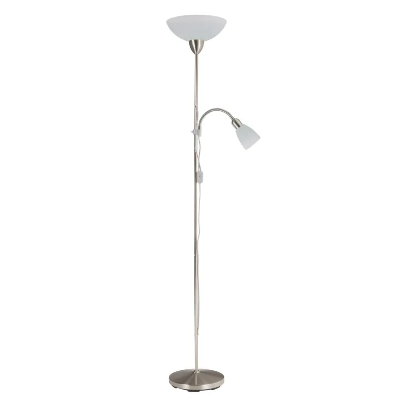 Direct Verzonden Piantana Pienza con luce di lettura bianca 1xE27 (100W) - 1xE14 (40W)