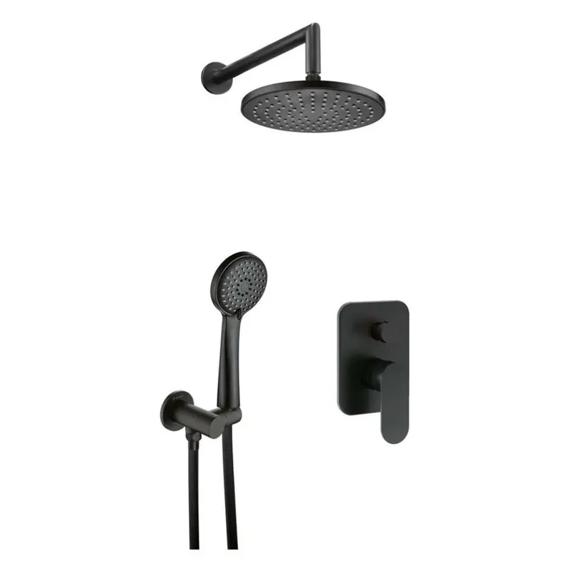 Set doccia incasso Idrostile Batabanó bis 250x250 mm nero Actieprijs