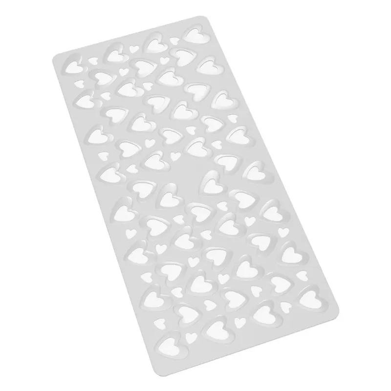 Tappeto antiscivolo per vasca Cuore 35,5x71 cm trasparente Speciale Aanbieding