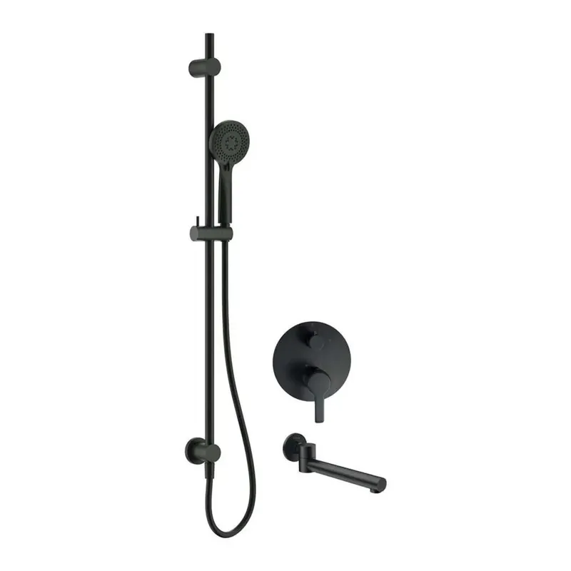 Set doccia incasso Idrostile Rodas con bocca erogazione nero Betaalbaar