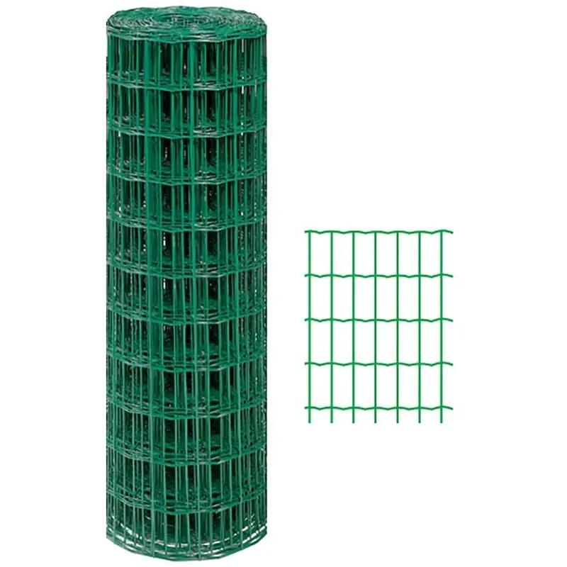 Rete elettrosaldata zincata plastificata 10x2 m verde Bestseller