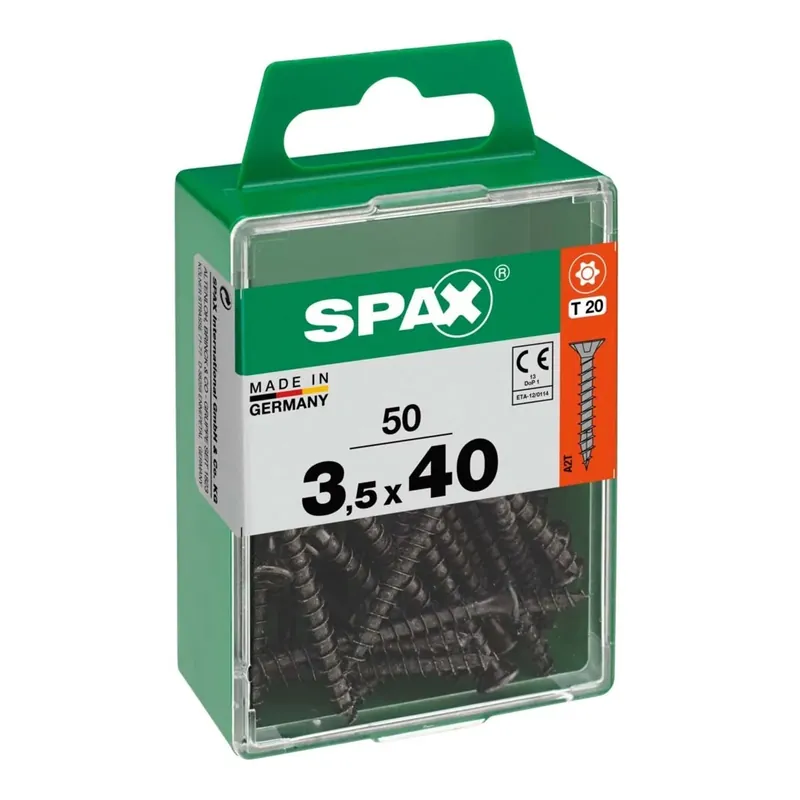 Must-Have Vite Spax testa multipla svasata t-star plus t20 zincatura nera m 50 pz