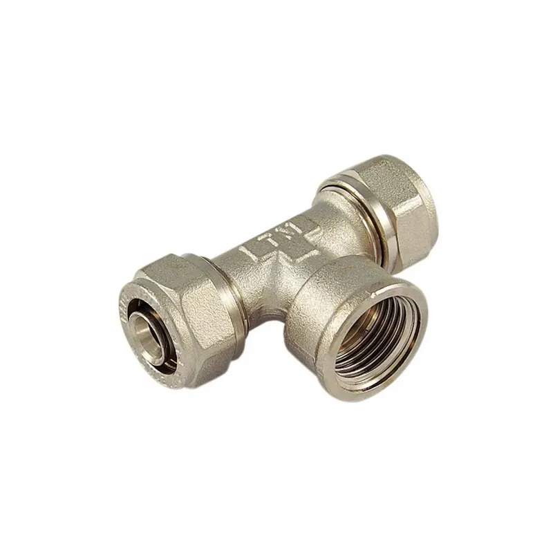 Raccordo tee femmina per multistrato a stringere 1/2" x 16mm Uitverkoop