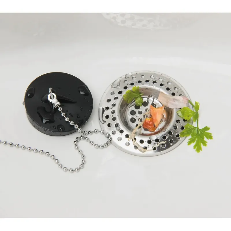 Weekendaanbieding Filtro per scarico lavello in acciaio inox lucido Ø 7 cm 2 pezzi