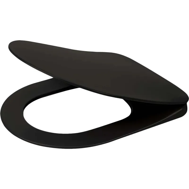 Copriwater WC slim soft-close nero 36,6 x 44,6 cm Korting