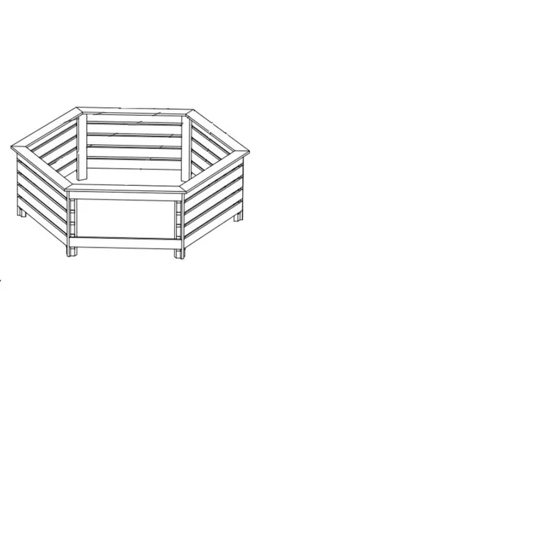 Rivestimento in legno esagonale abete massiccio Ø205-216 Speciale Aanbieding