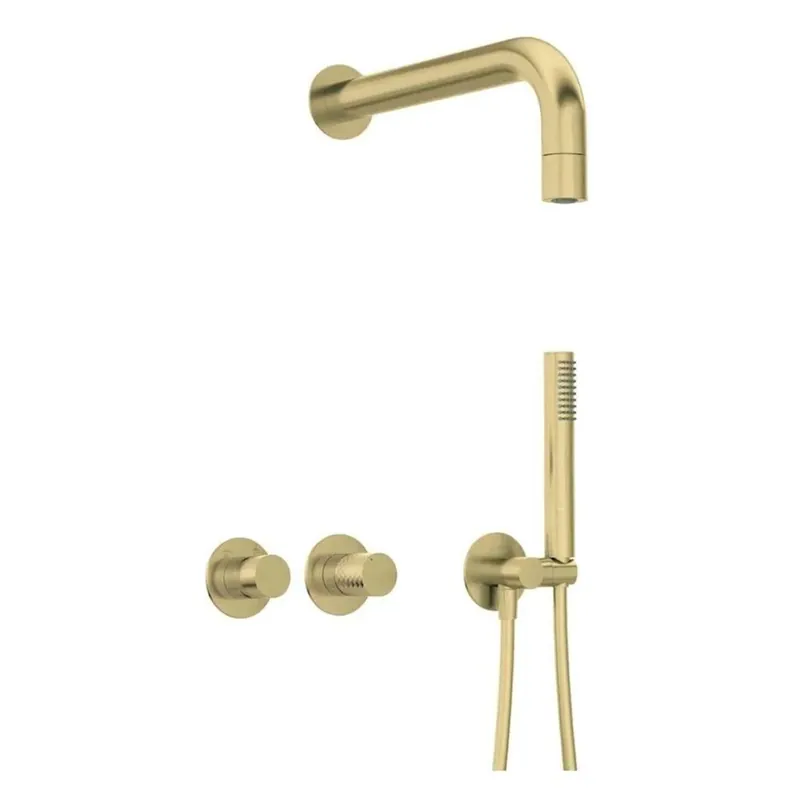 Set doccia incasso Idrostile Limonar miscelatore 42 mm oro spazzolato Superprijs