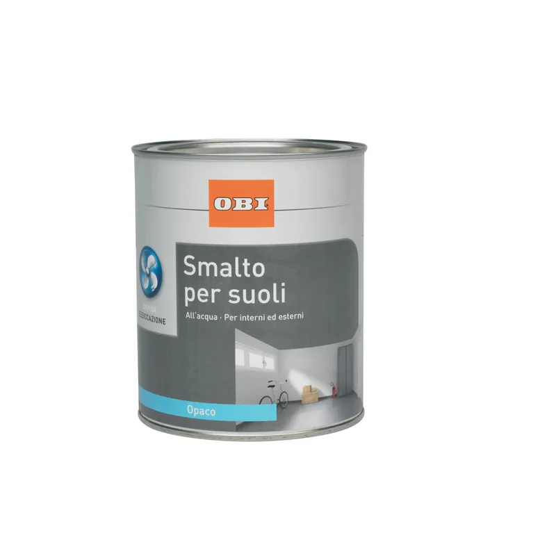 Pittura per pavimenti brillante satinata Grigio calcestruzzo 2,5 l ca 26 m² Hete Deal