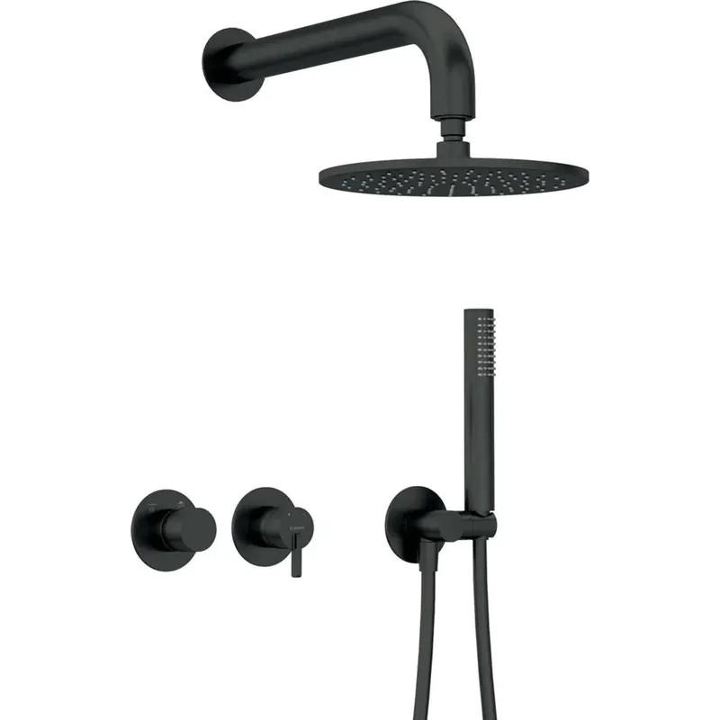Snelle Levering Set doccia incasso Idrostile Limonar con miscelatore orizzontale nero