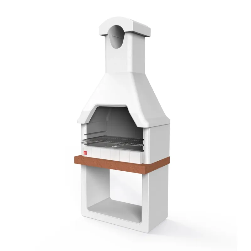 Barbecue in muratura Monza griglia 67 cm 88x58x197 cm rosso e grigio Goedkoop