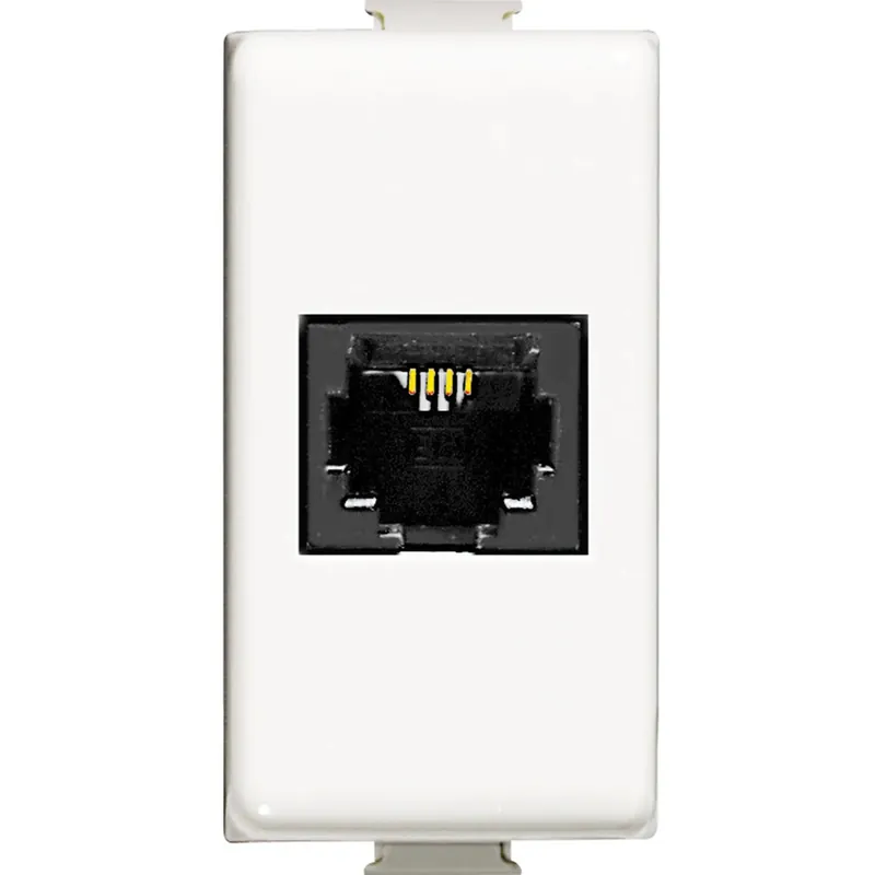 Connettore telefonico BTicino Matix RJ11 a 4 fili 1 modulo bianco Must-Have