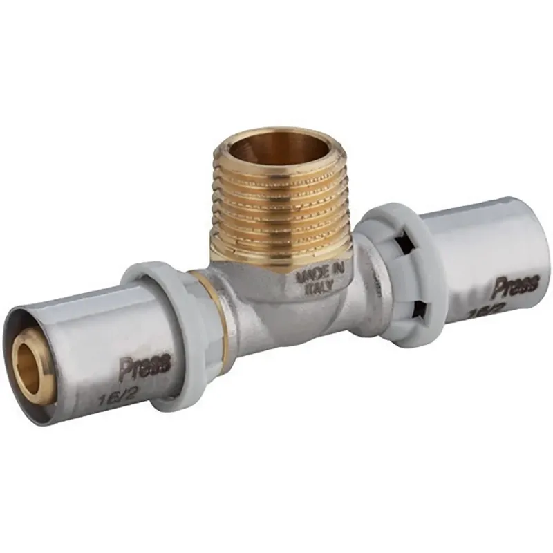 Raccordo "T" a pressare per multistrato 1/2`` M x 16 mm Tijdelijk Beschikbaar
