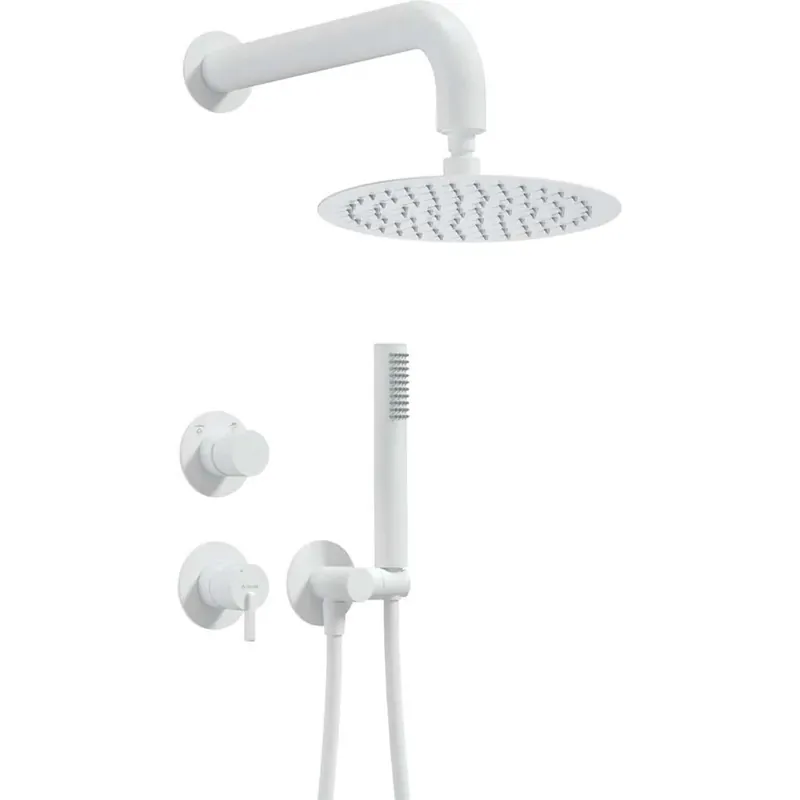 Beperkte Voorraad Set doccia incasso Idrostile Limonar con soffione 250 mm bianco