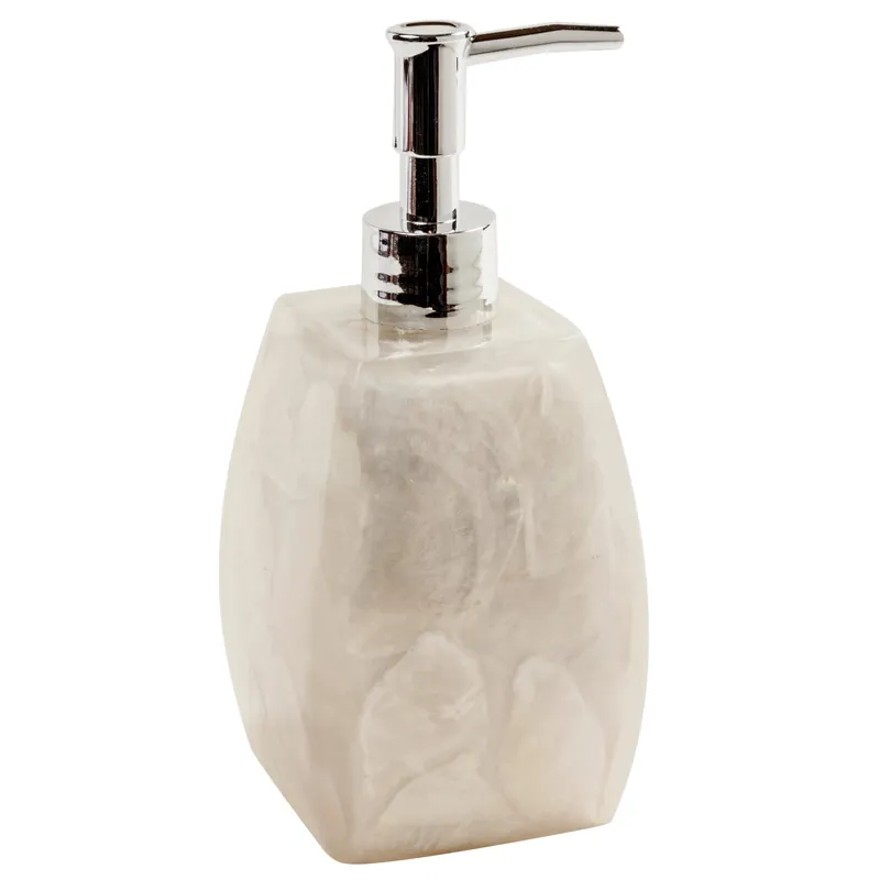 Dispenser sapone Madreperla in resina bianco Alleen Vandaag