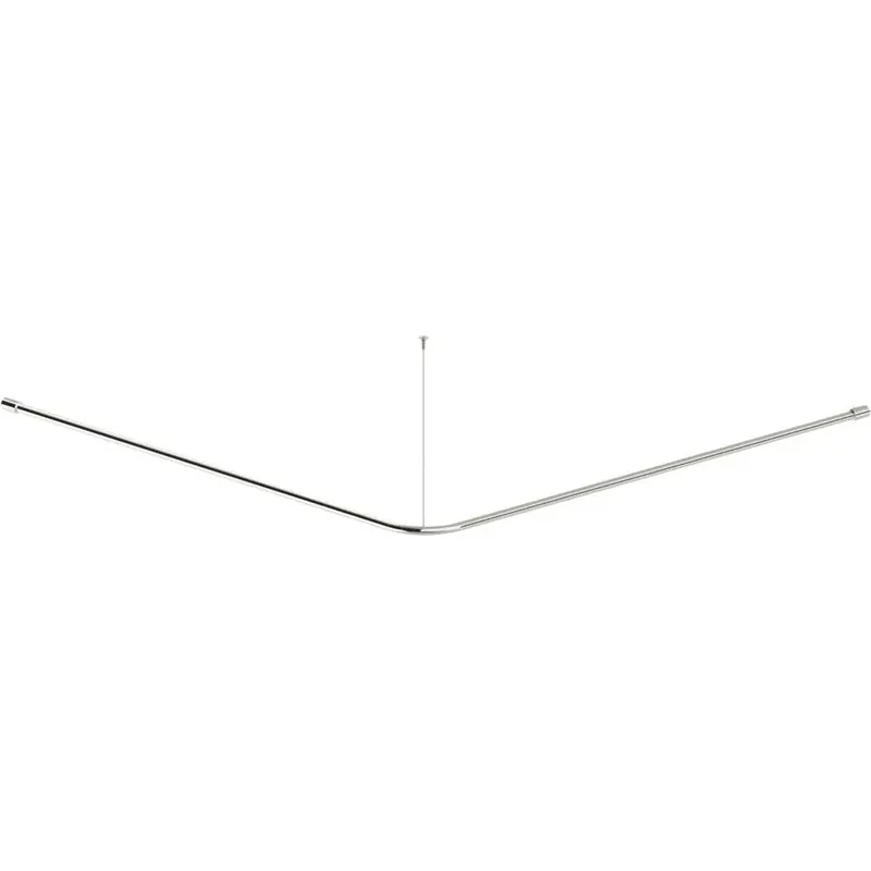 Asta tenda doccia Idrostile con kit montaggio 50x150x1300 mm acciaio lucido Merkproduct