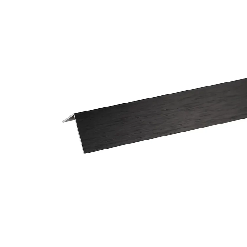 Merkproduct Profilo angolare a L 1 m 20x10 mm nero spazzolato