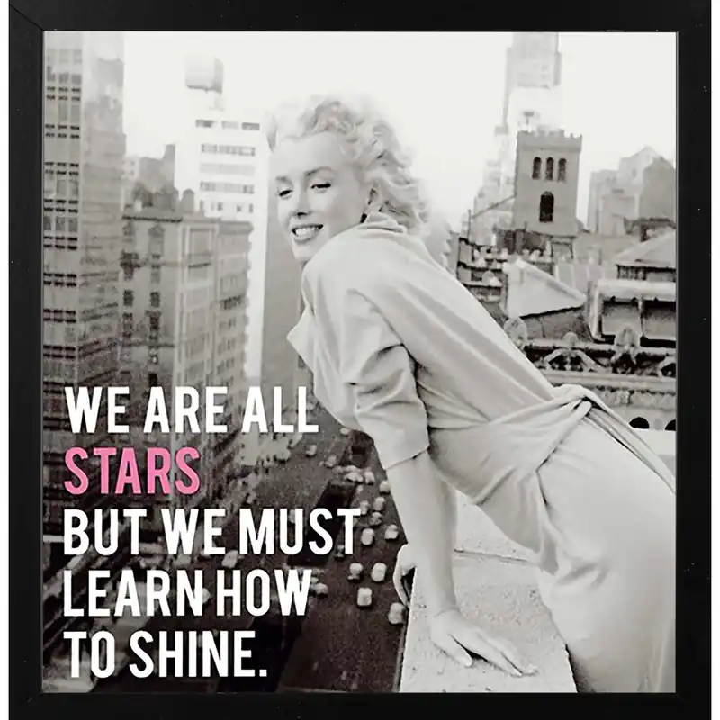 Merkproduct Stampa incorniciata immagine di Marylin on the top 40x40 cm