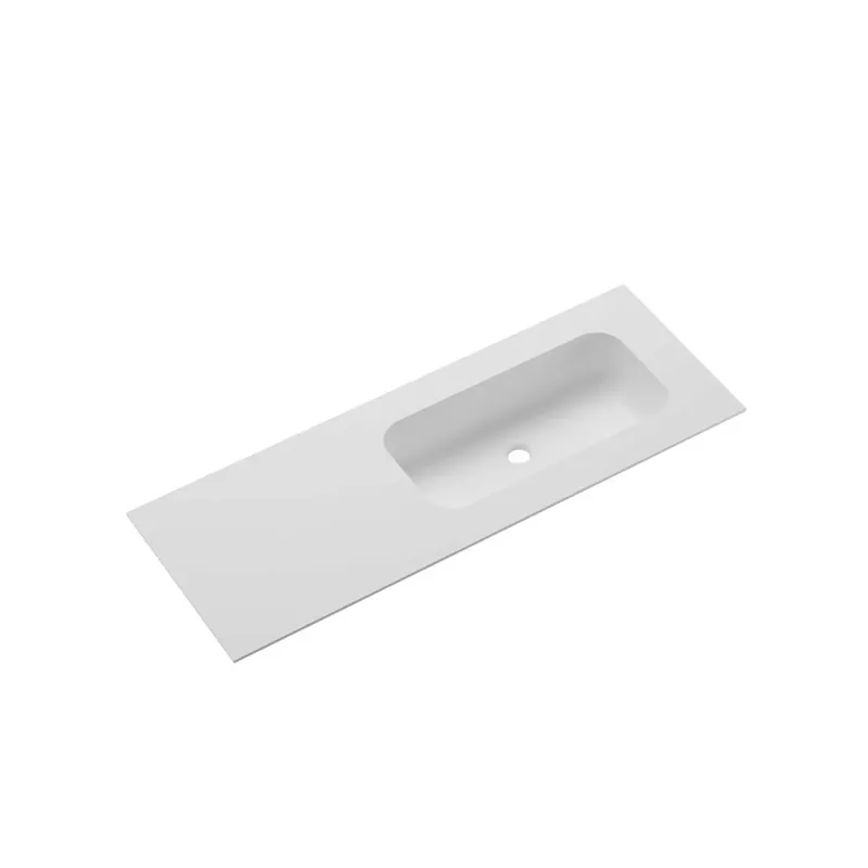 Top Obisurface Caren b. opaco con vasca lavabo sp.1 cm 155,5x46,5 cm Direct Verzonden