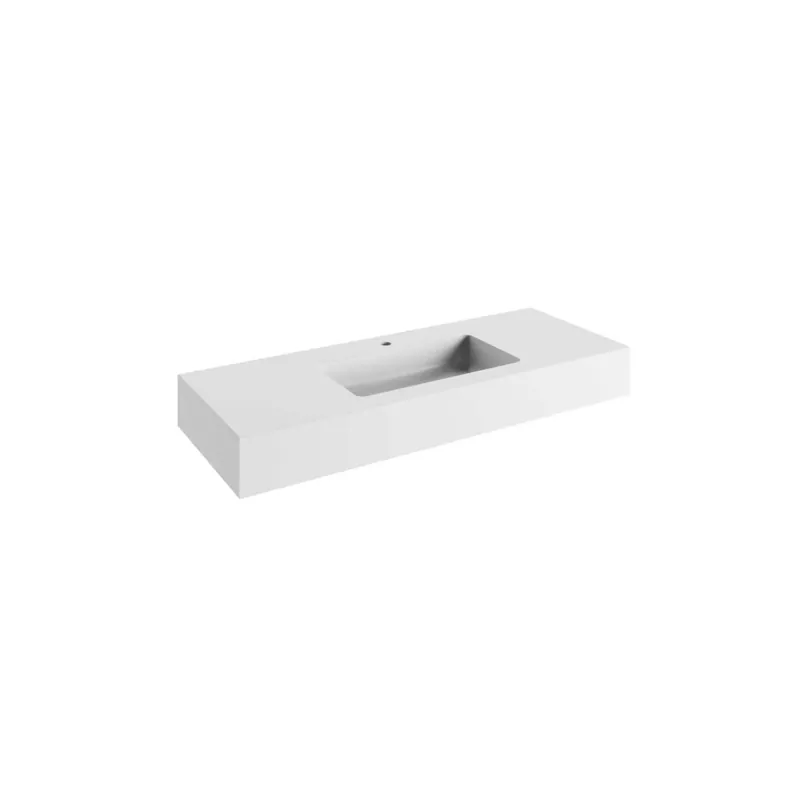 Top Obisurface Caren b. opaco con vasca lavabo sp.14 cm 155,5x46,5 cm Laatste Kans