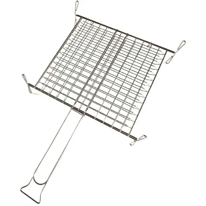 Weekendaanbieding Graticola doppia cromata SANDRIGARDEN con piedi 35x40 cm