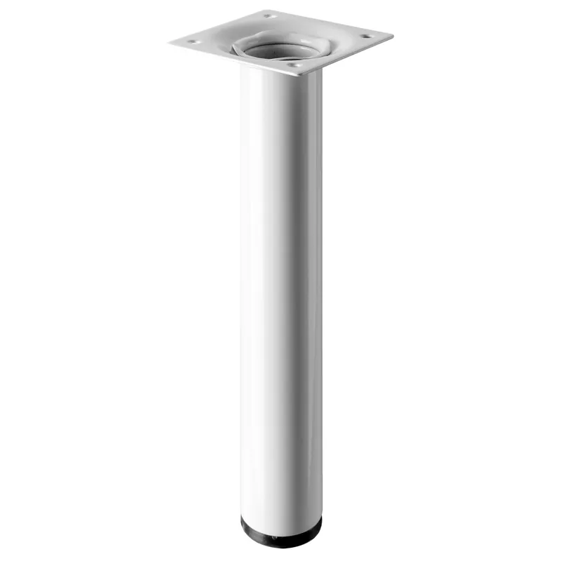Speciale Aanbieding Gamba da tavolo con piastra di montaggio Hettich Ø 30 x H 200 mm bianco