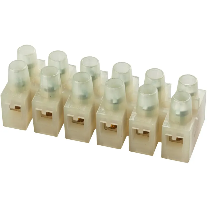 Morsettiera 450 V~ a 12 poli sezione 4 mm² bianco Laatste Kans
