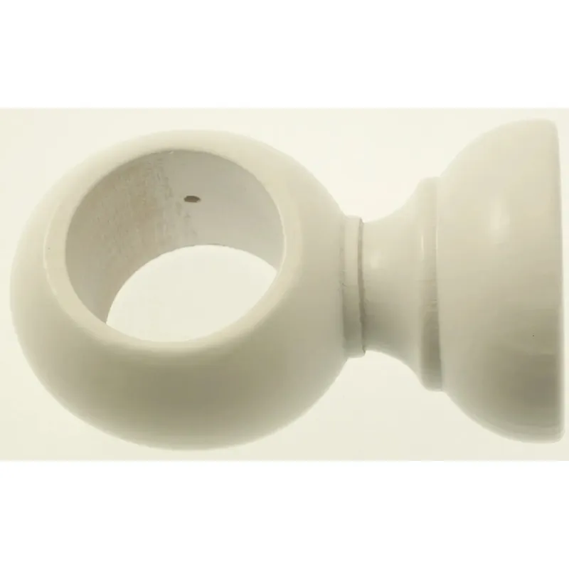Supporto bastone tenda chiuso Ø 3,5 cm laccato bianco Populair