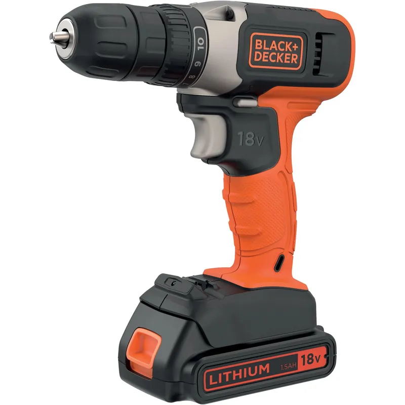 Trapano avvitatore a batteria Black+Decker BCD001C1 18 V 1,5 Ah Beperkt Aanbod
