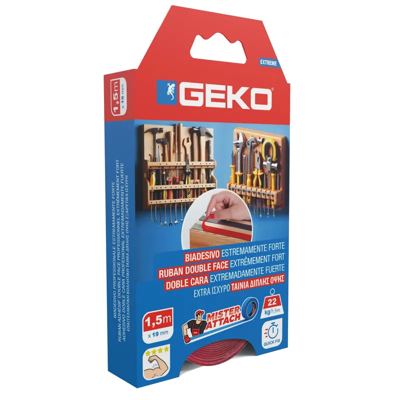 Biadesivo in schiuma estremamente forte 19 mm x 1,5 m Weekendaanbieding