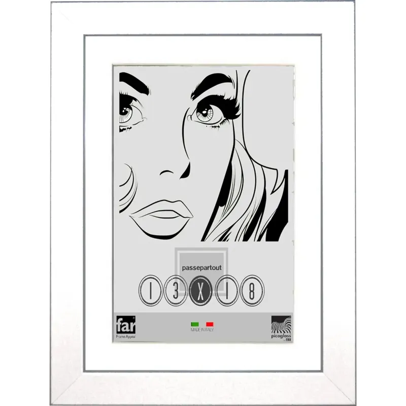 Nu Kopen Cornice da muro Boyd con passpartout bianco 40x50 cm
