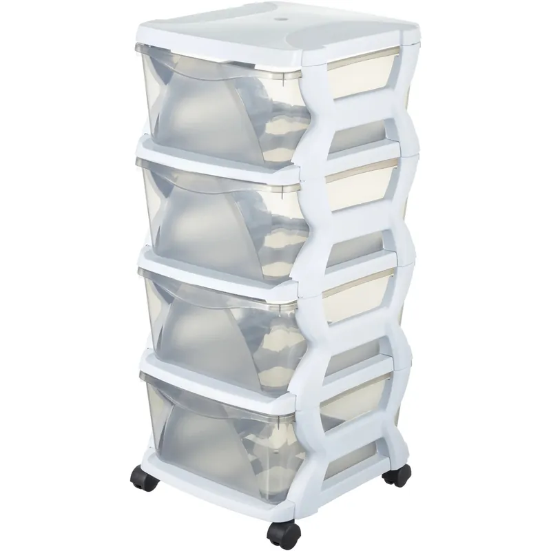Tijdelijk Beschikbaar Cassettiera 4 cassetti Bama 36x40x80 cm bianco