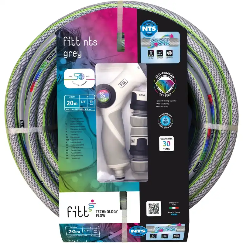 Beperkt Aanbod Tubo irrigazione Kit FITT NTS GREY 20 m x Ø 15 mm grigio