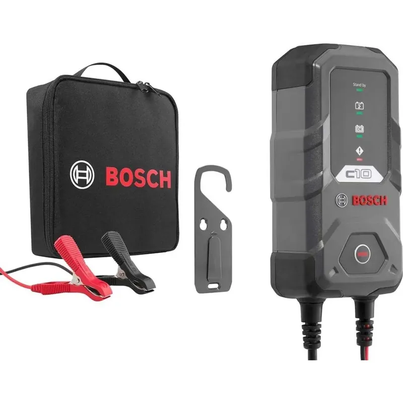 Populair Caricabatteria Bosch C10 per batterie auto e moto da 12V