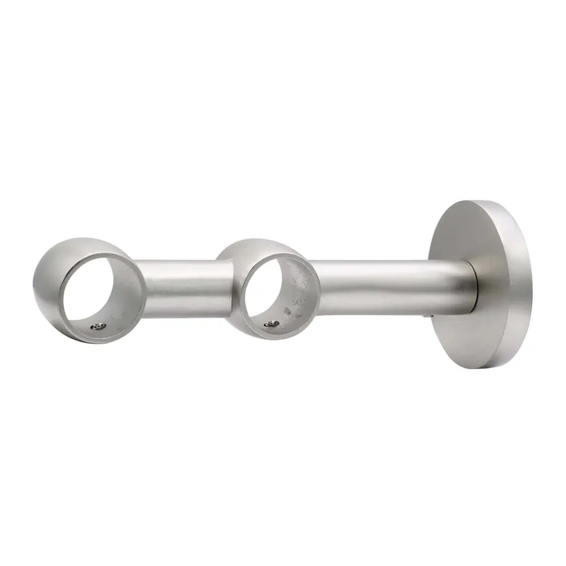 Koopje Supporto a muro per profilo tondo 2 vie Noble acciaio Ø 2 cm L 12 cm