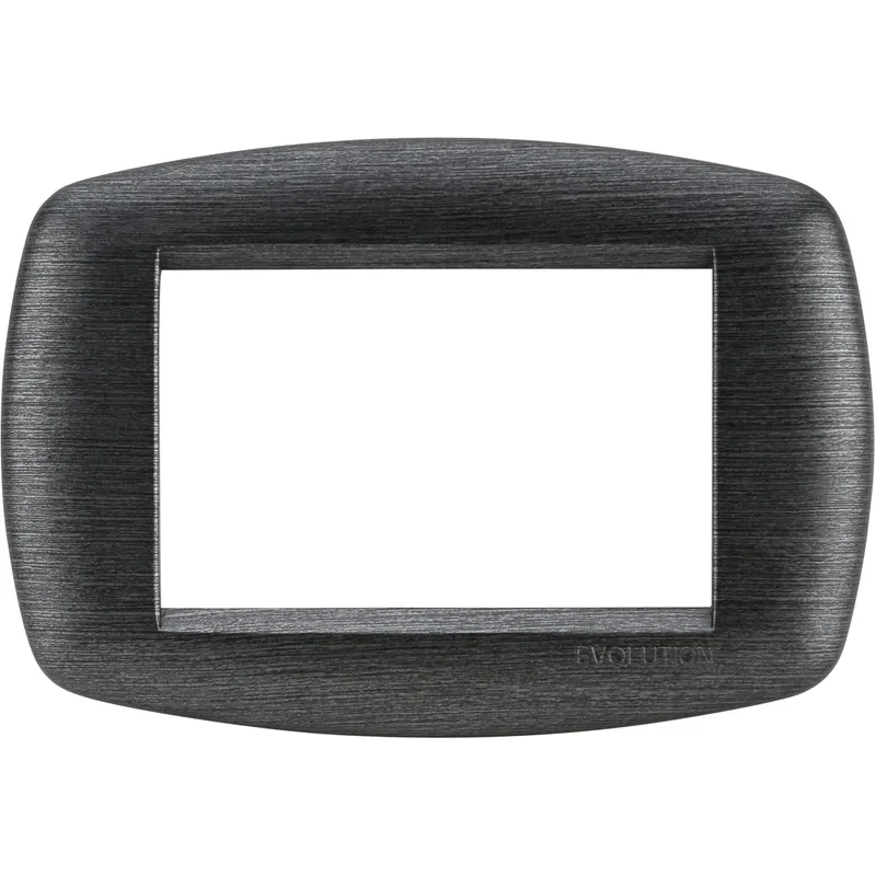 Placca Evolution Classic Line per scatole rettangolari 3 moduli grafite spazzola Veilige Betaling