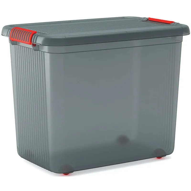 Contenitore con coperchio XXL grigio fumo 69 l Goedkoop