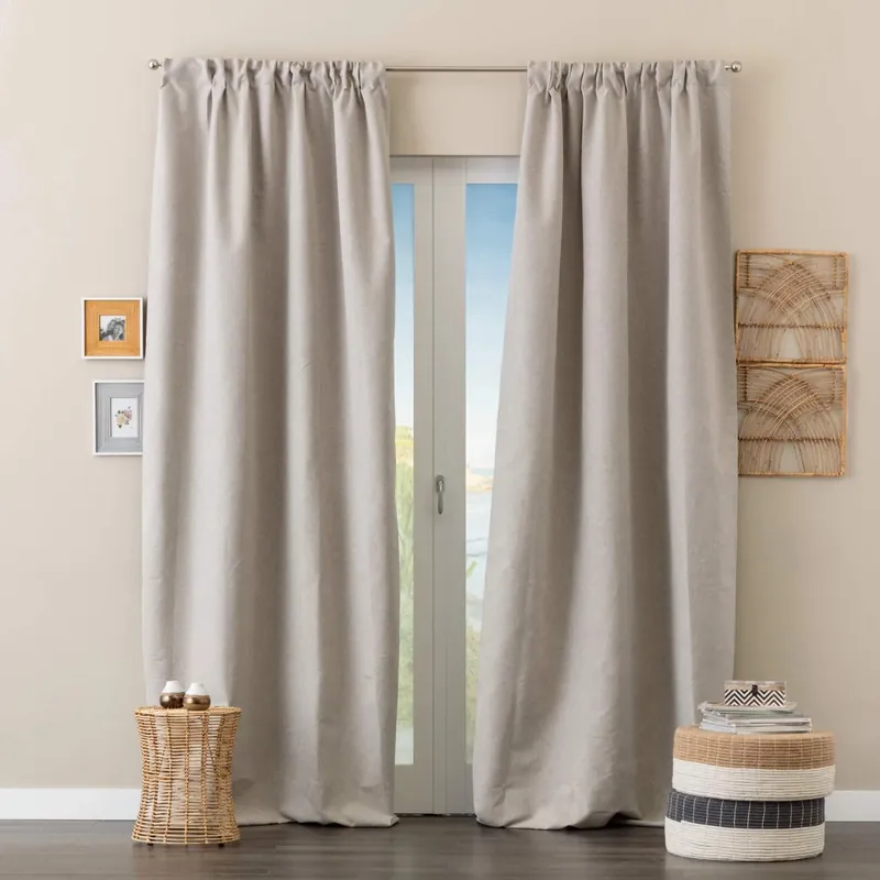 Tenda arredo Stoccolma L 135 x H 290 cm tortora Direct Beschikbaar