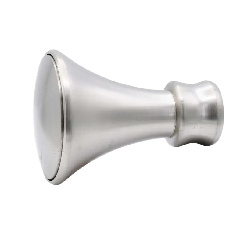Betaalbaar Terminale per bastone tenda in metallo Trumpet argento 2 pz