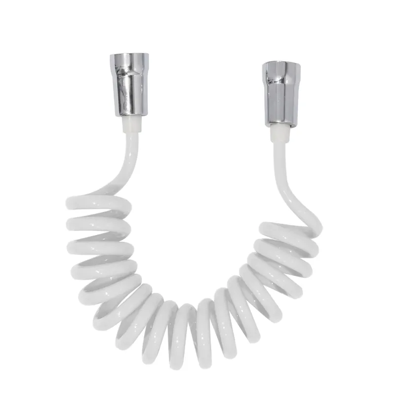 Flessibile a molla estensibile 150 cm bianco/cromo Actieprijs