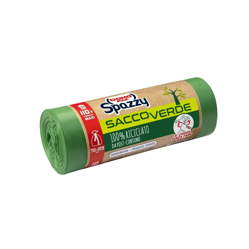 Korting Sacchi spazzatura riciclabili Domopak Spazzy 110 l verde 10 pz