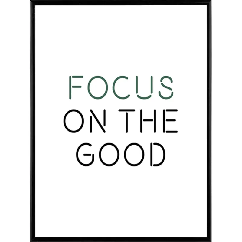Stampa incorniciata immagine "Focus on the good" 20 x 25 cm Dagaanbieding