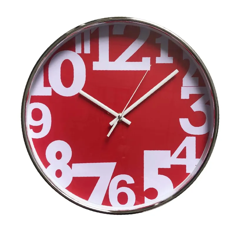 Populair Orologio da parete Marte fondo rosso 30x4 cm