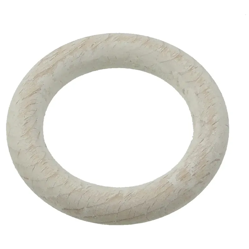 Dagaanbieding Anello in legno per bastone tenda shabby bianco Ø 28 mm 8 pz