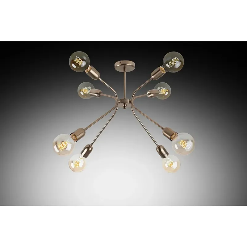 Gecertificeerd Plafoniera Sandra 8 luci 100x65x65 cm ottone satinato