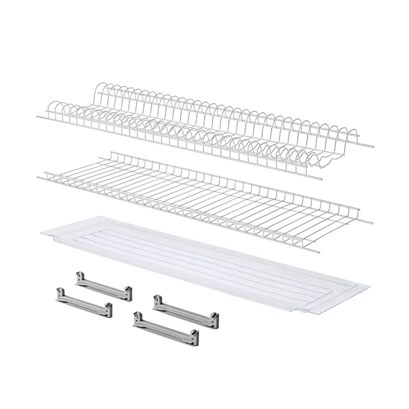 Beperkte Voorraad Scolapiatti in filo finitura verniciato bianco per pensili da 90 cm